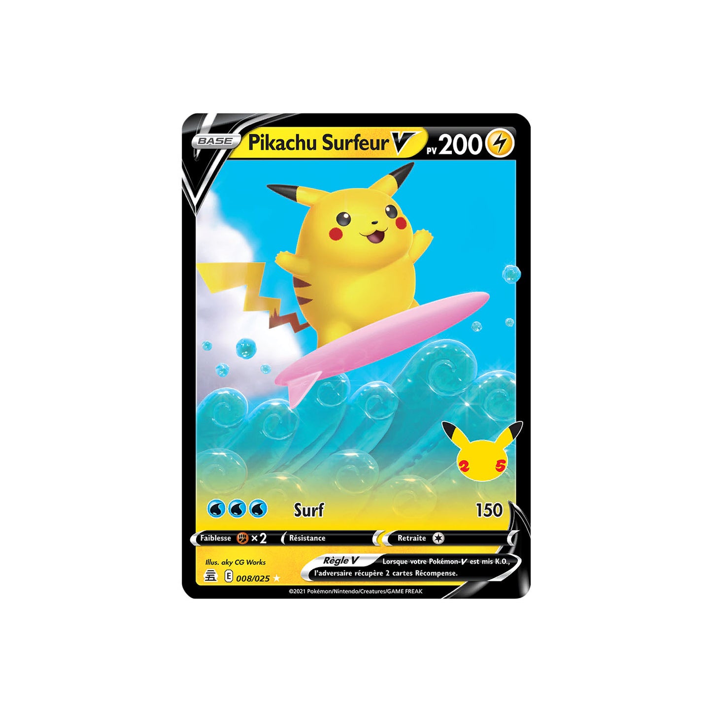 Pikachu Surfeur V (CEL 008) - FR