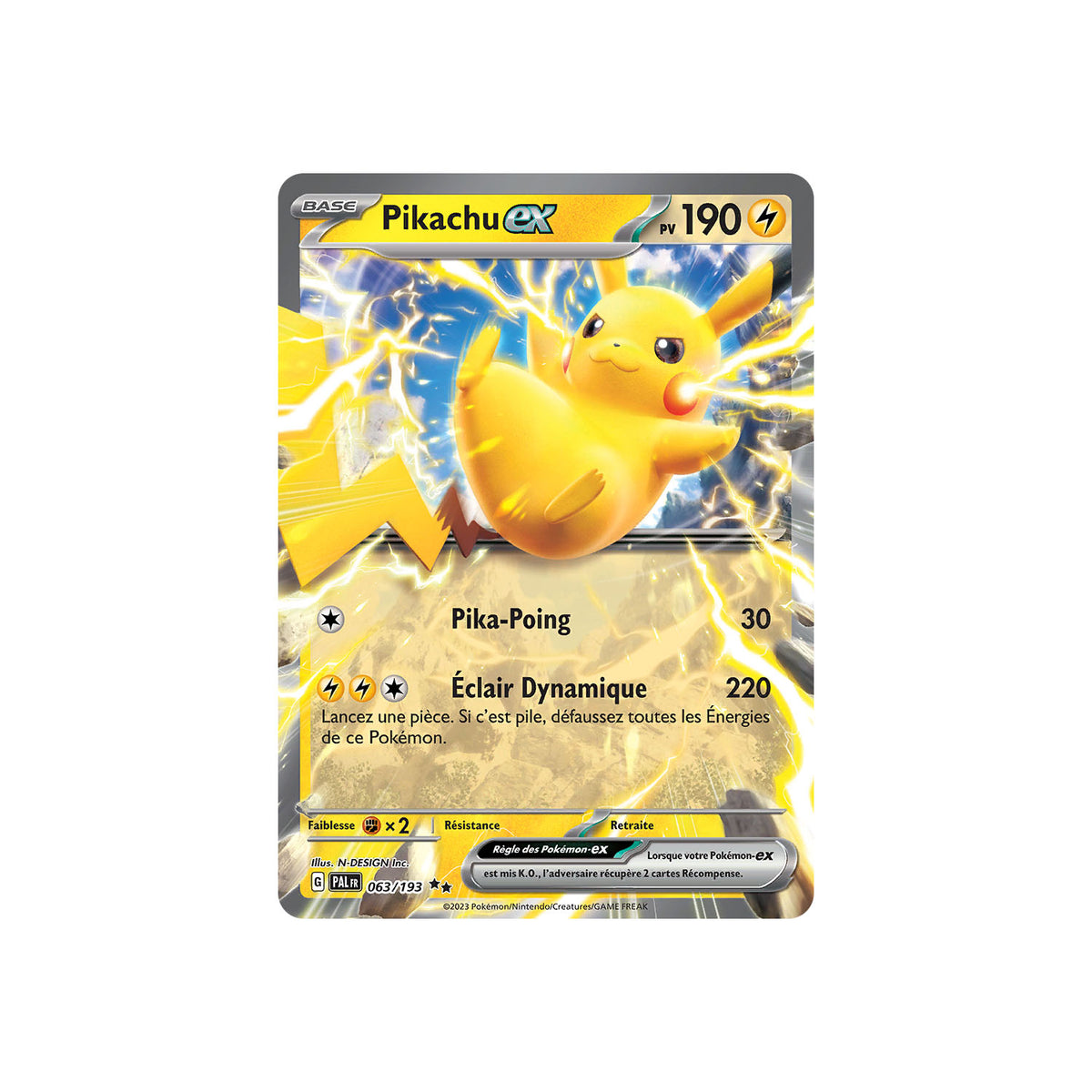 Pikachu ex (PAL 063) - FR