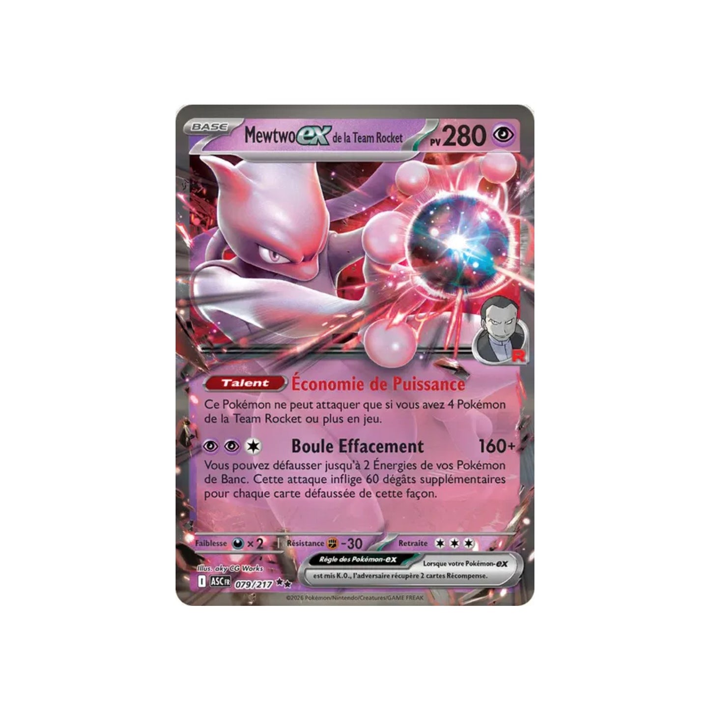 Mewtwo ex de la Team Rocket (ASC 079) - FR