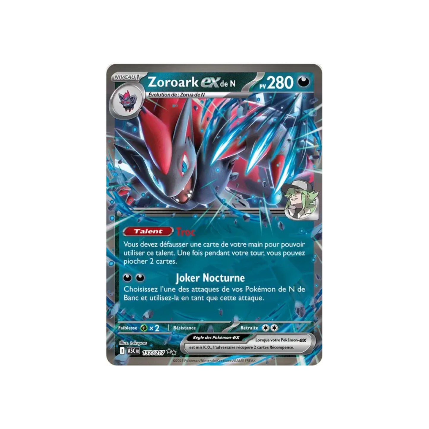 Zoroark ex de N (ASC 137) - FR