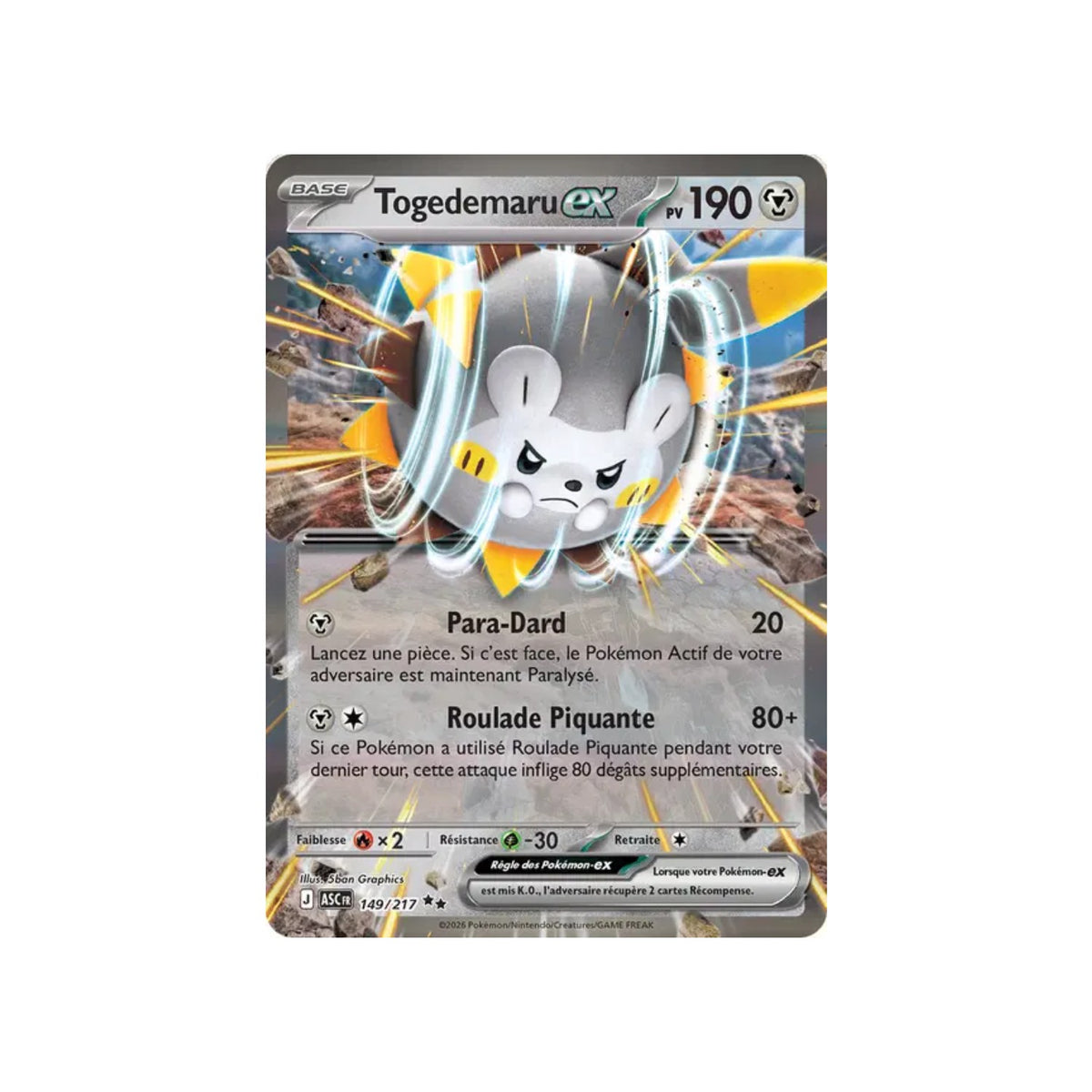 Togedemaru ex (ASC 149) - FR