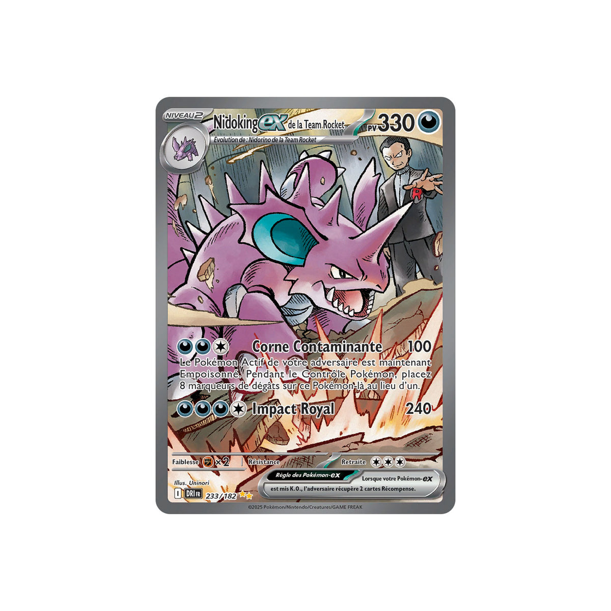 Nidoking ex de la Team Rocket (DRI 233) - FR