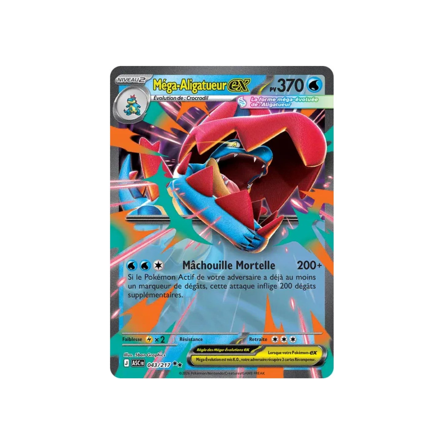 Mega Aligatueur ex (ASC 043) - FR