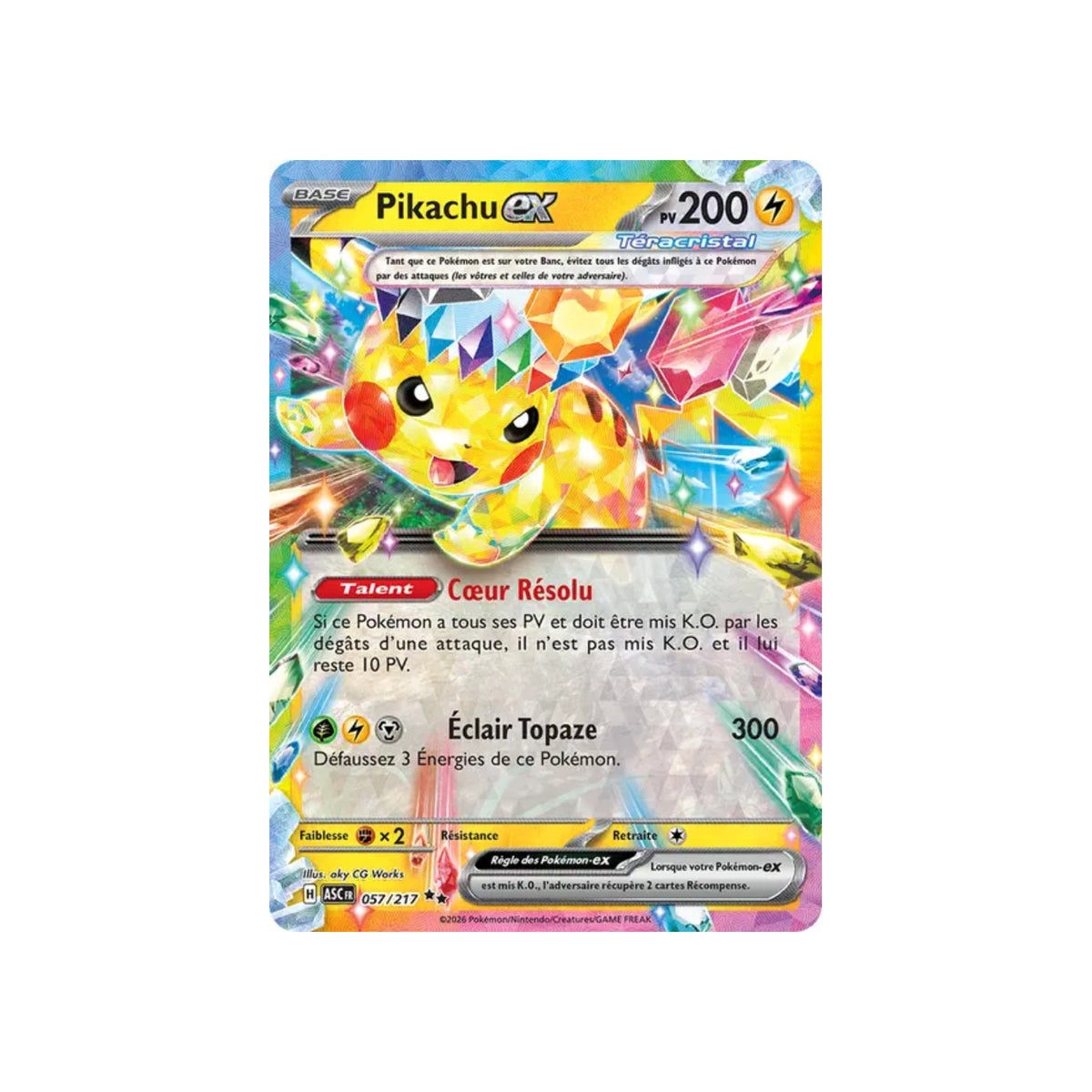Pikachu ex (ASC 057) - FR