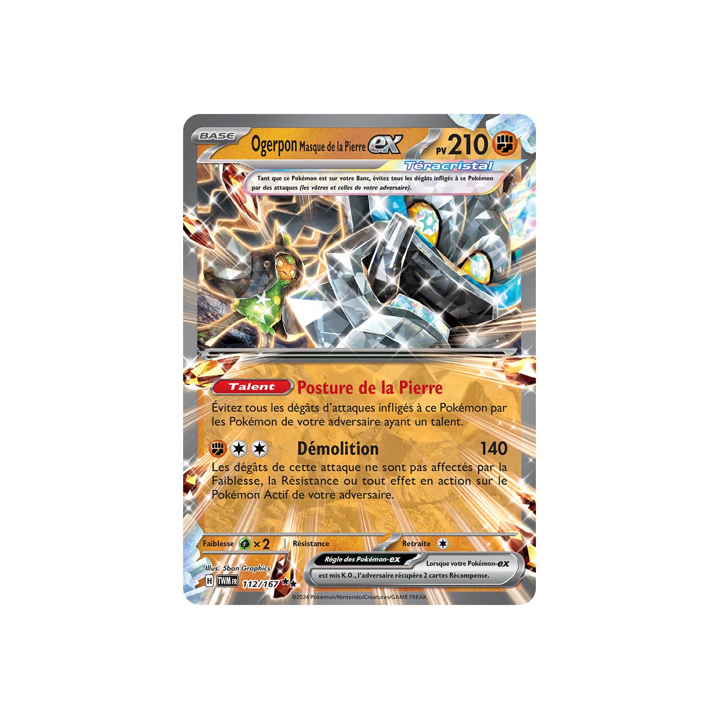 Ogerpon Masque de la Pierre ex (TWM 112) - FR