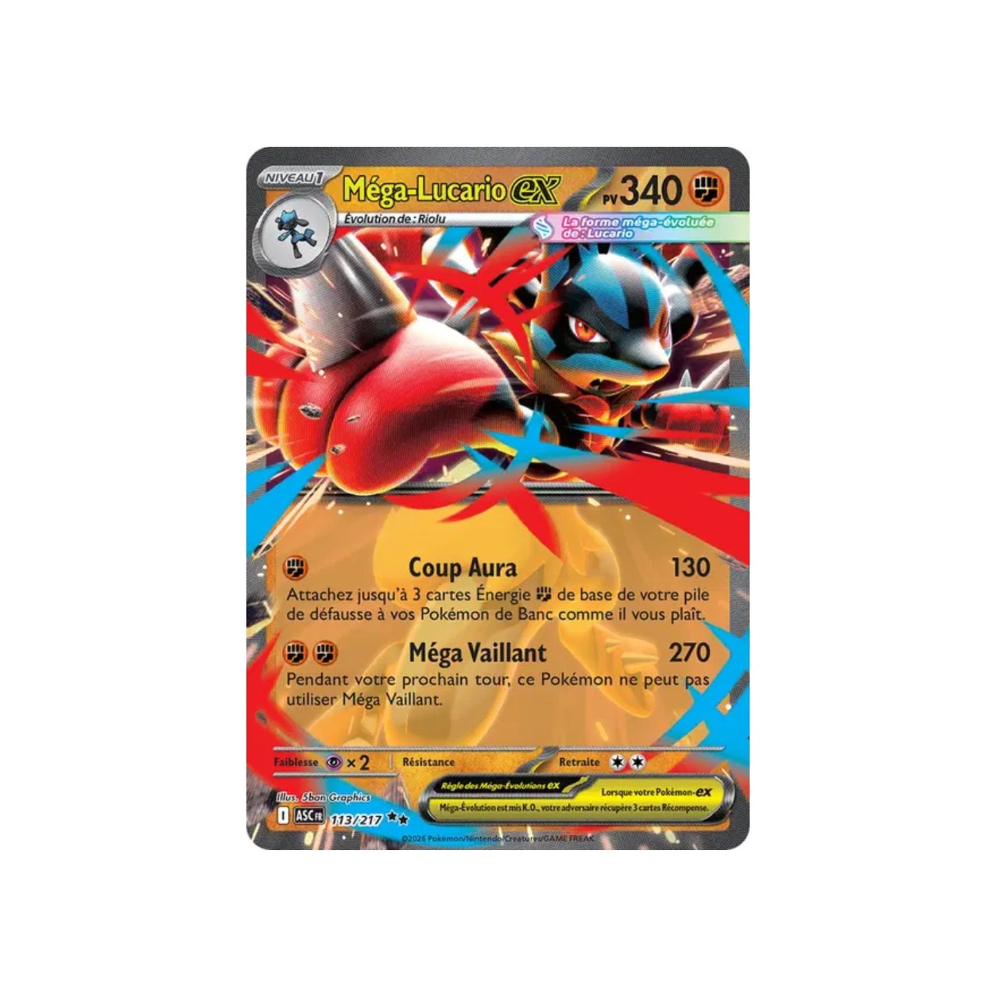 Mega Lucario ex (ASC 113) - FR
