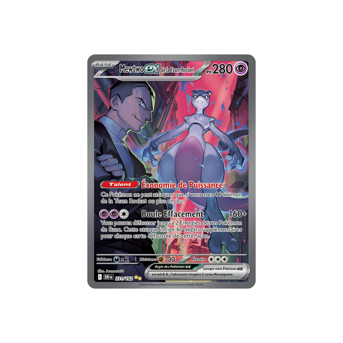 Mewtwo ex de la Team Rocket (DRI 231) - FR