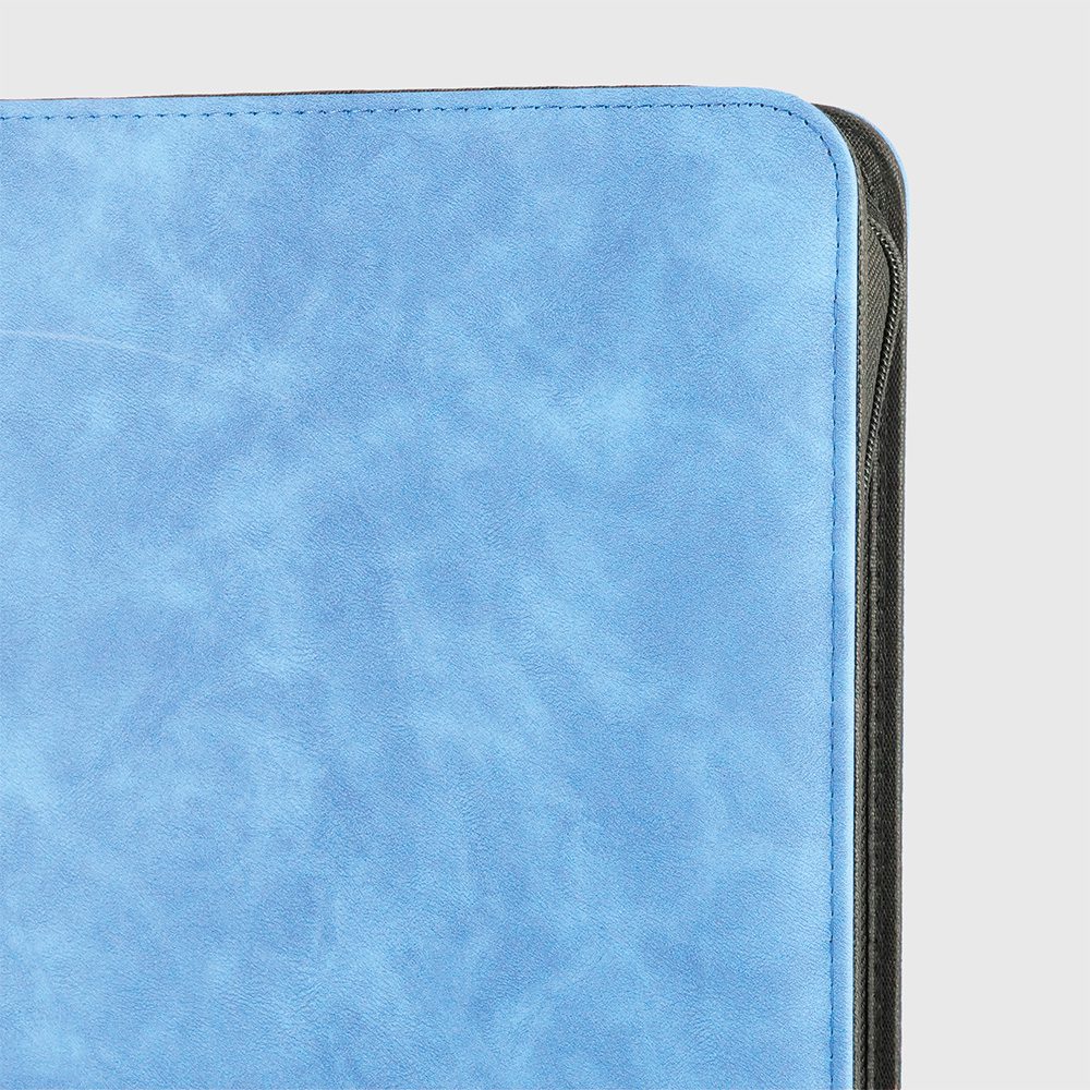 Classeur Toploader - 360 Emplacements - Effet Velours Bleu - Phoenix Shield